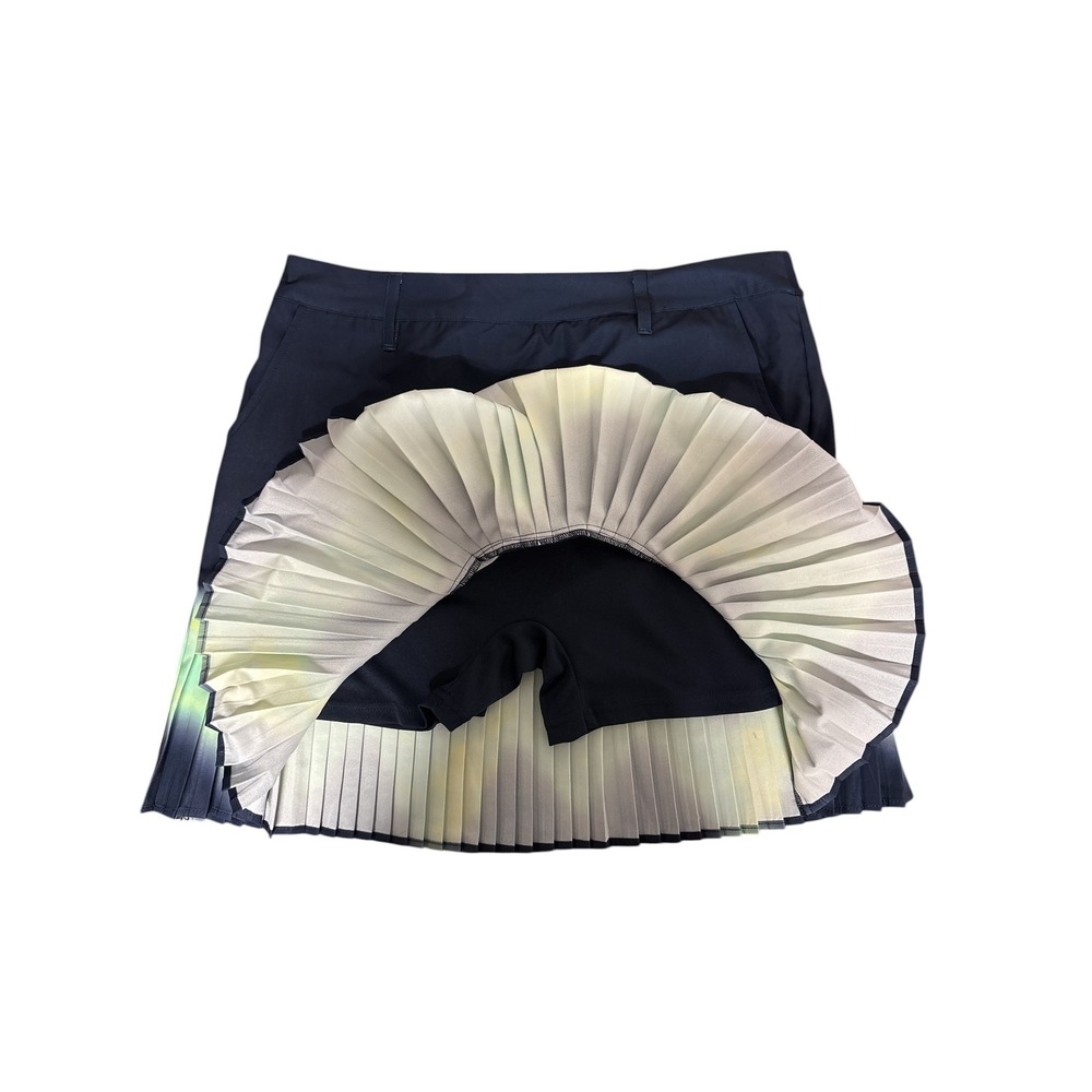 Tribal Sport Womens Deepblue Pleated Tie Dye Skort UPF 50 Size Medium‎ NWT - Picture 3 of 7